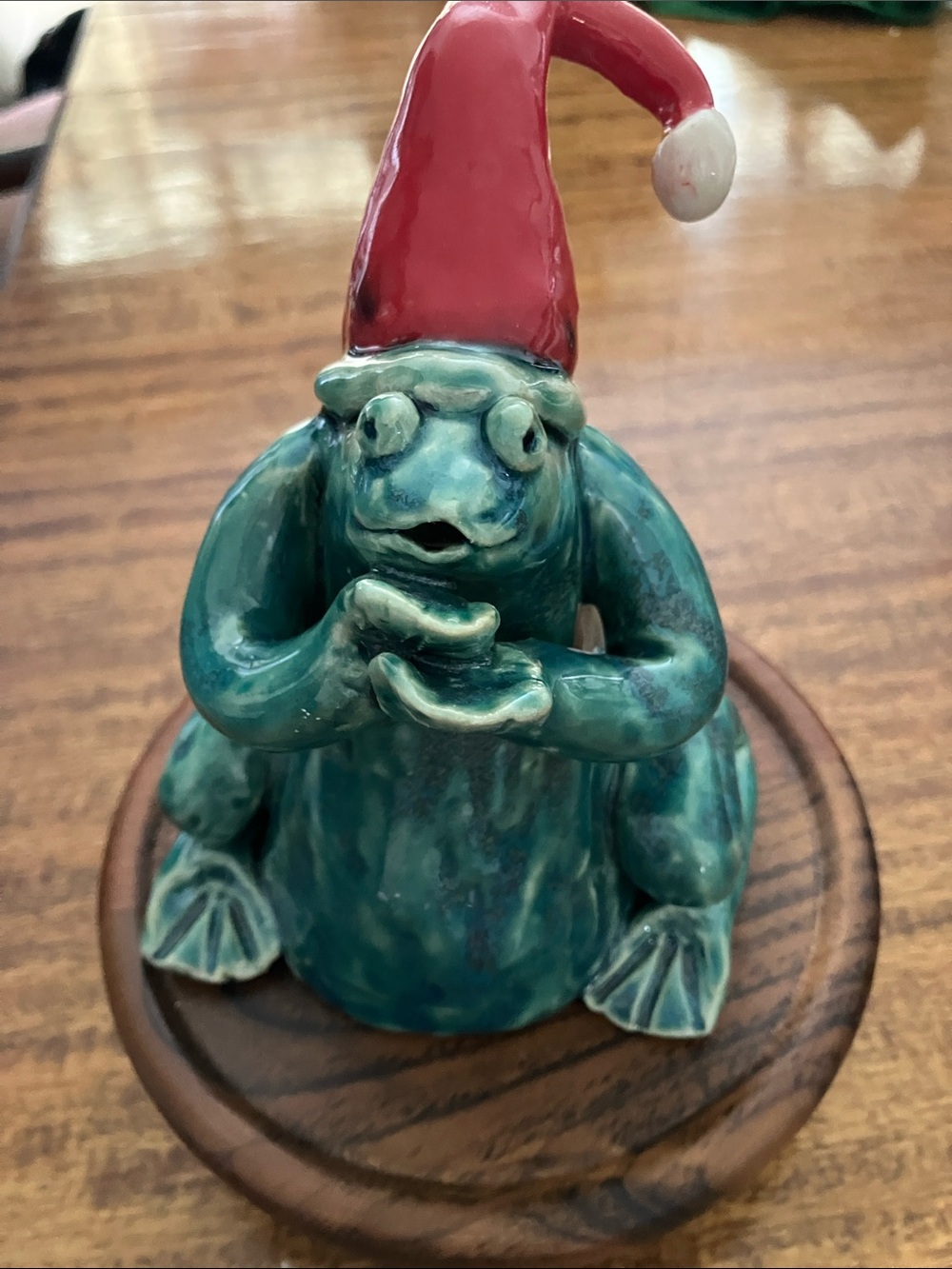 Studio Pottery Santa Frog